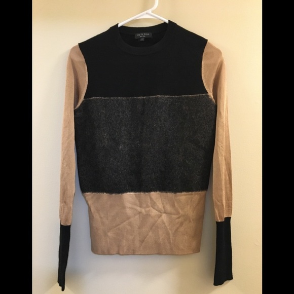 12. RAG & BONE MARISSA COLORBLOCK CREWNECK SWEATER - Picture 3 of 16